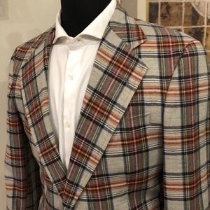 Vintage Plaid Blazer 40R 100% wool